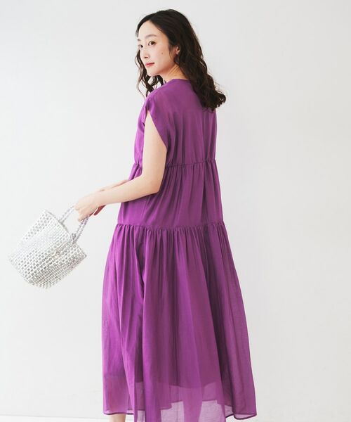 UNTITLED / アンタイトル ロング・マキシ丈ワンピース | 【シアー/夏ワンピ】綿シルクワンピース | 詳細7
