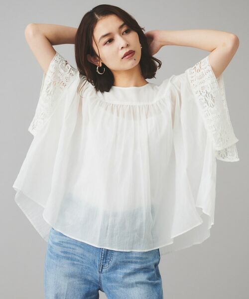 UNTITLED / アンタイトル シャツ・ブラウス | 【Liyoca】コットンシフォン ギャザーブラウス | 詳細3