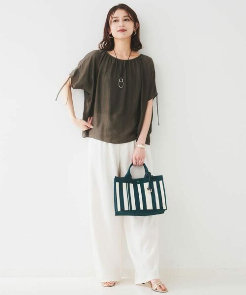 UNTITLED / アンタイトル ハンドバッグ | 【手洗い可】マルチストライプニットバッグ | 詳細12