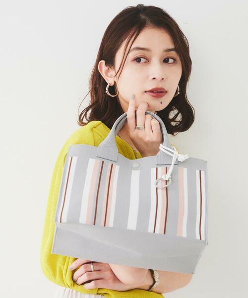 UNTITLED / アンタイトル ハンドバッグ | 【手洗い可】マルチストライプニットバッグ | 詳細9