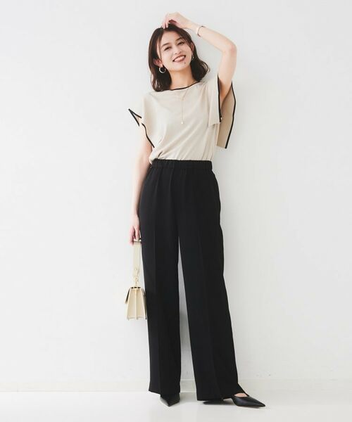 UNTITLED / アンタイトル パンツ | 【接触冷感/UVカット/ウエストゴム】センタープレスツイルパンツ | 詳細4