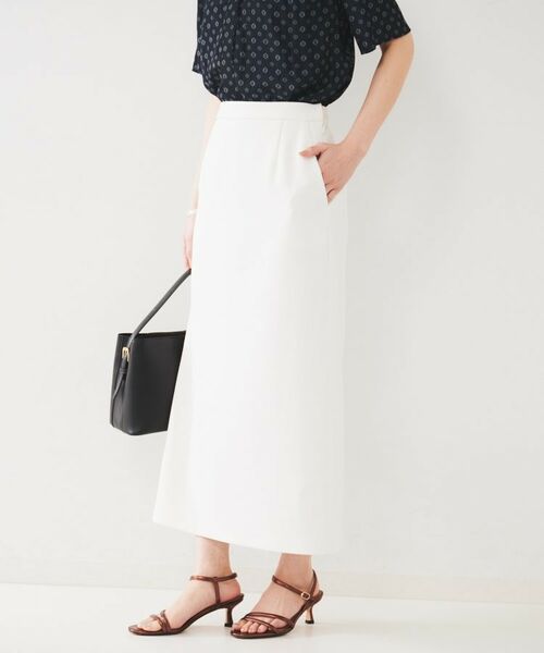 UNTITLED / アンタイトル ロング・マキシ丈スカート | 【後ろウエストゴム/ストレッチ性/オンオフ】ジャージナロースカート | 詳細2