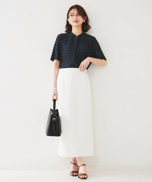 UNTITLED / アンタイトル ロング・マキシ丈スカート | 【後ろウエストゴム/ストレッチ性/オンオフ】ジャージナロースカート | 詳細4