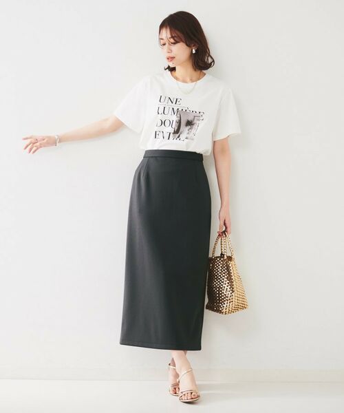 UNTITLED / アンタイトル ロング・マキシ丈スカート | 【後ろウエストゴム/ストレッチ性/オンオフ】ジャージナロースカート | 詳細8