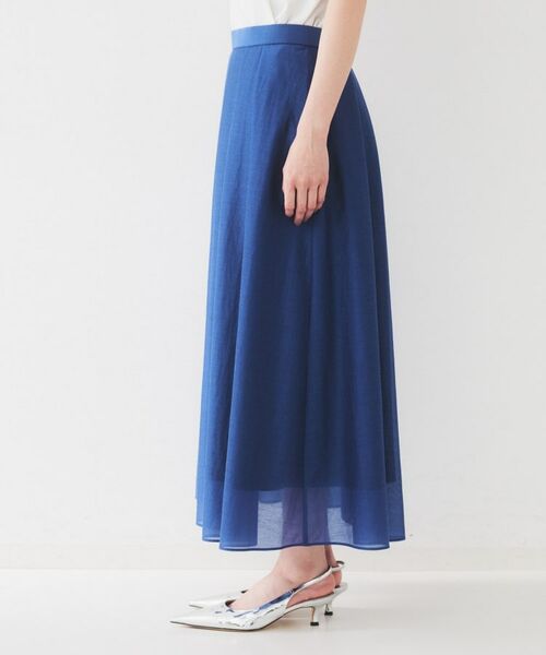 UNTITLED / アンタイトル ロング・マキシ丈スカート | 【後ろウエストゴム/洗える】シアーフレアースカート | 詳細15