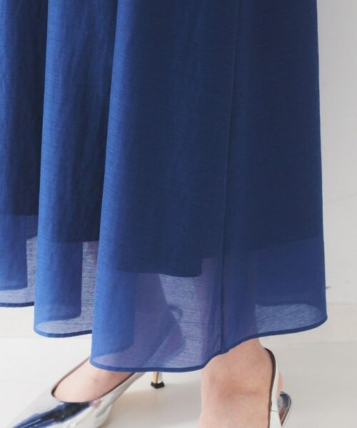 UNTITLED / アンタイトル ロング・マキシ丈スカート | 【後ろウエストゴム/洗える】シアーフレアースカート | 詳細19