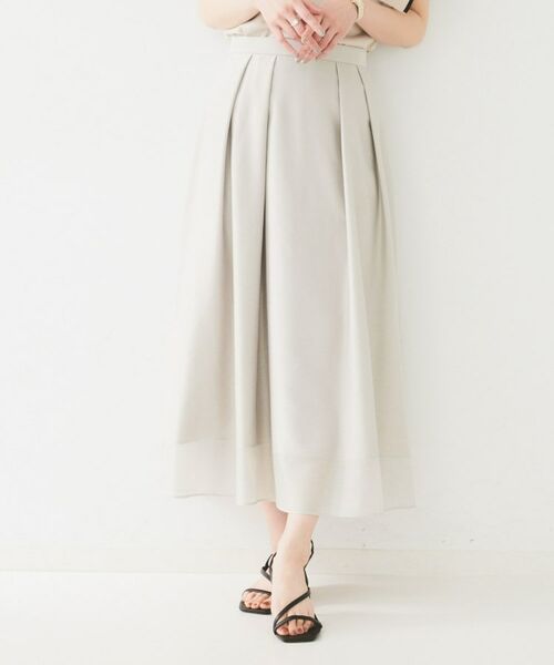 UNTITLED / アンタイトル ロング・マキシ丈スカート | 【後ろウエストゴム/洗える】シアーフレアースカート | 詳細6