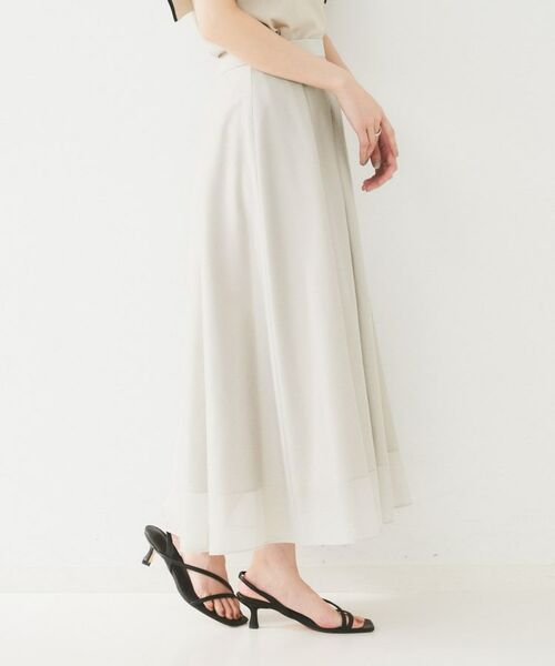 UNTITLED / アンタイトル ロング・マキシ丈スカート | 【後ろウエストゴム/洗える】シアーフレアースカート | 詳細7