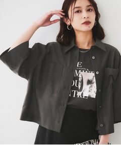 セール】【コットン／8色展開／五分袖】袖タックプルオーバー
