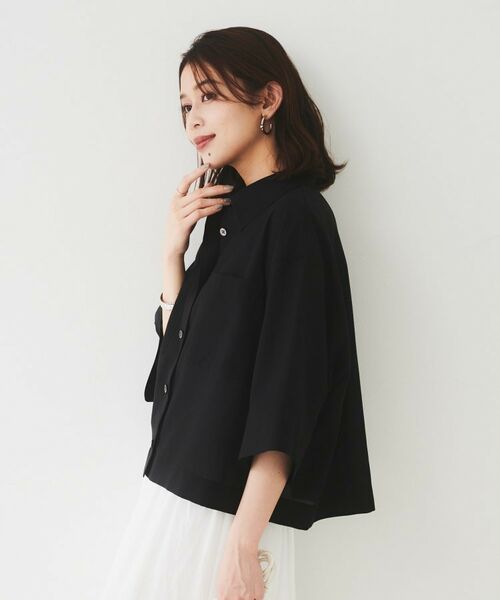 UNTITLED / アンタイトル シャツ・ブラウス | 【前開き/洗える】ショート丈シアーシャツ | 詳細7