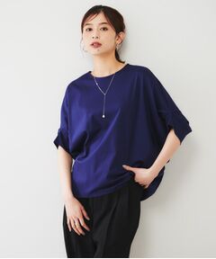 セール】【コットン／8色展開／五分袖】袖タックプルオーバー