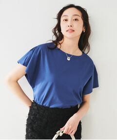 ストレッチ/透けにくい】バルーン風 シアーカットソー