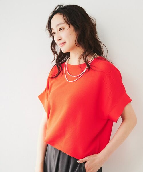 UNTITLED / アンタイトル ニット・セーター | ストレッチコクーンニット(オレンジ(066))