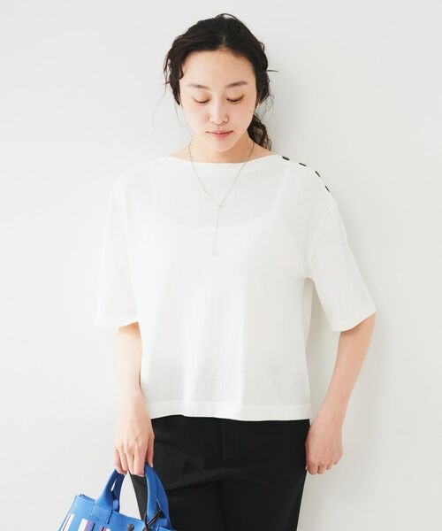 UNTITLED / アンタイトル ニット・セーター | 肩ボタンシアーニット | 詳細2