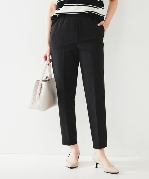 UNTITLED / アンタイトル パンツ | ポンチ テーパードパンツ(ブラック(019))