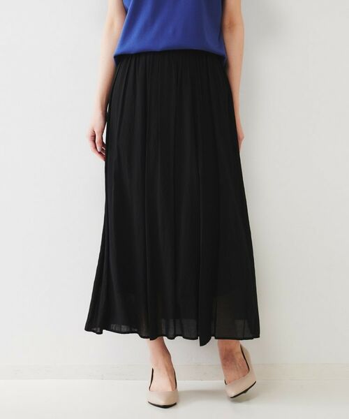 UNTITLED / アンタイトル ロング・マキシ丈スカート | シアーギャザースカート | 詳細2
