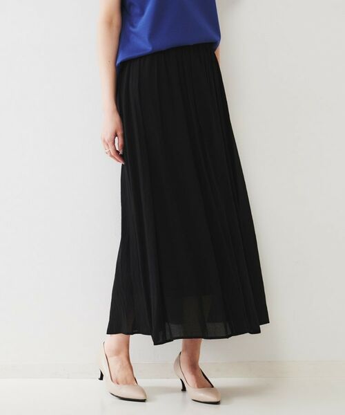 UNTITLED / アンタイトル ロング・マキシ丈スカート | シアーギャザースカート | 詳細3