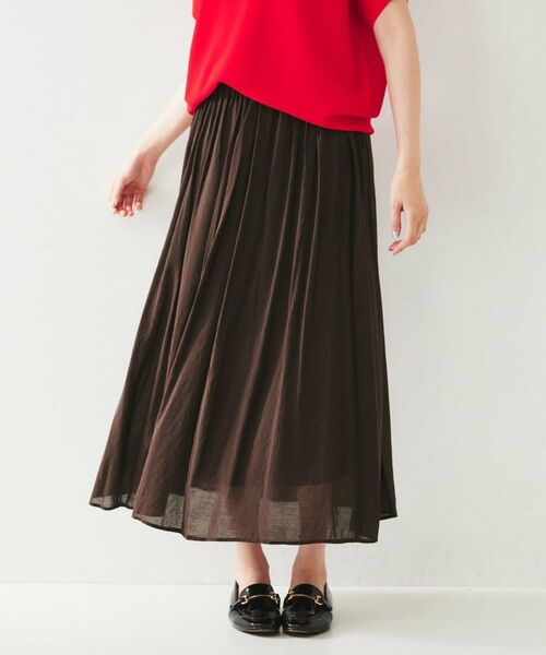 UNTITLED / アンタイトル ロング・マキシ丈スカート | シアーギャザースカート | 詳細6