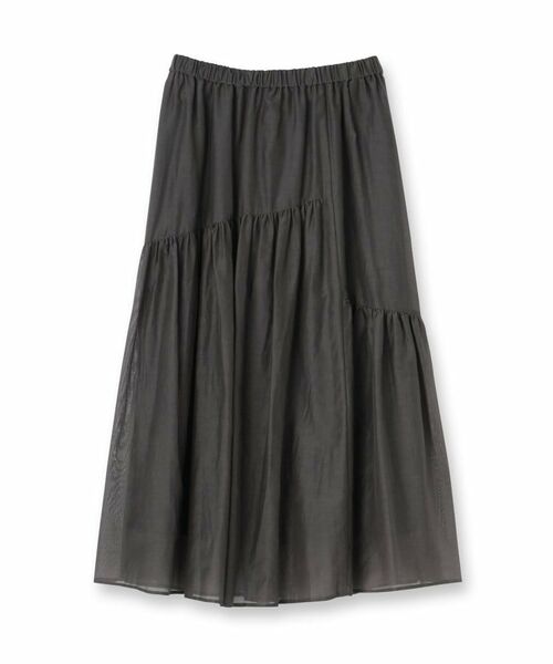 UNTITLED / アンタイトル スカート | 綿シルク変形ティアードスカート | 詳細1