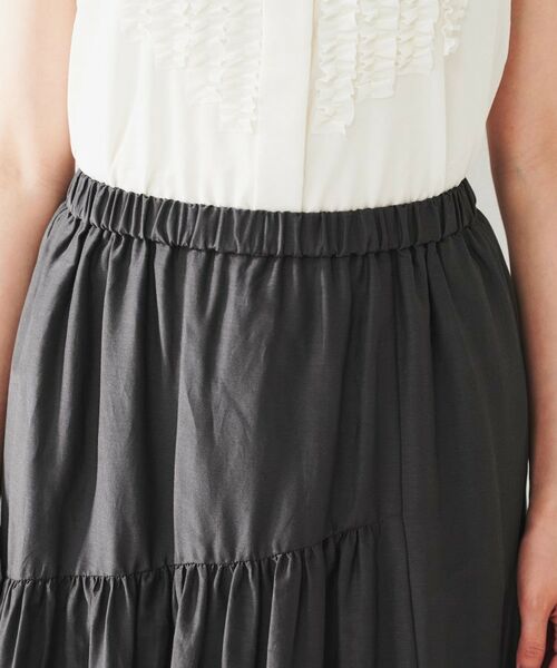 UNTITLED / アンタイトル スカート | 綿シルク変形ティアードスカート | 詳細13