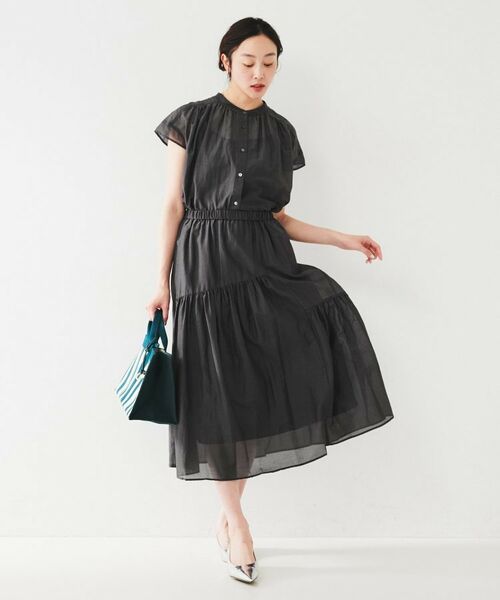 UNTITLED / アンタイトル スカート | 綿シルク変形ティアードスカート | 詳細4