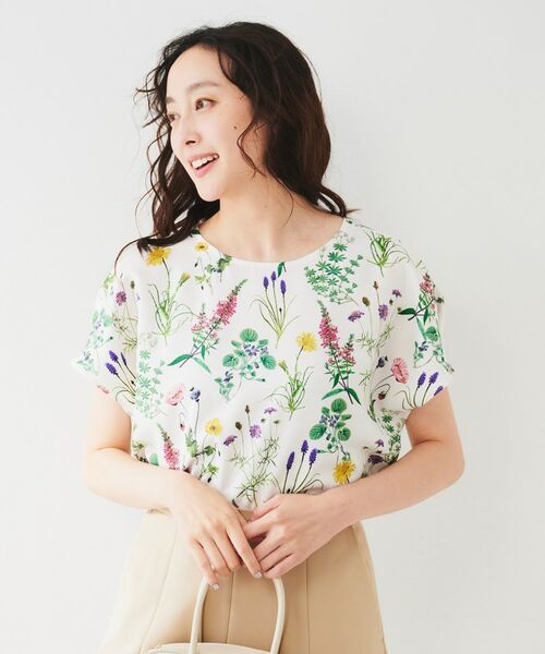 UNTITLED / アンタイトル シャツ・ブラウス | ボタニカルプリント ブラウス(オフホワイト(103))