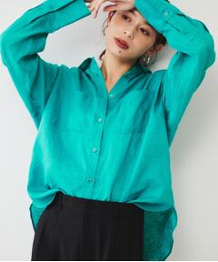 「UNTITLED」 半袖ブラウス 00 グリーン レディース UNTITLED 「UNTITLED」 半袖ブラウス 02 ライトグリーン