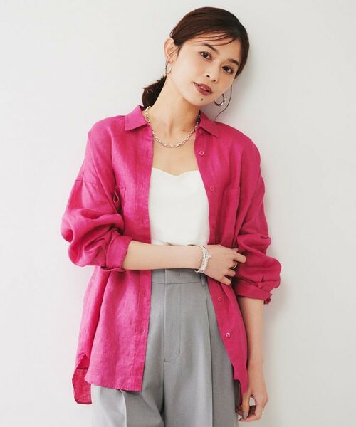 UNTITLED / アンタイトル シャツ・ブラウス | 【麻100/洗える/前開きシャツ】ドライリネンシャツ | 詳細11