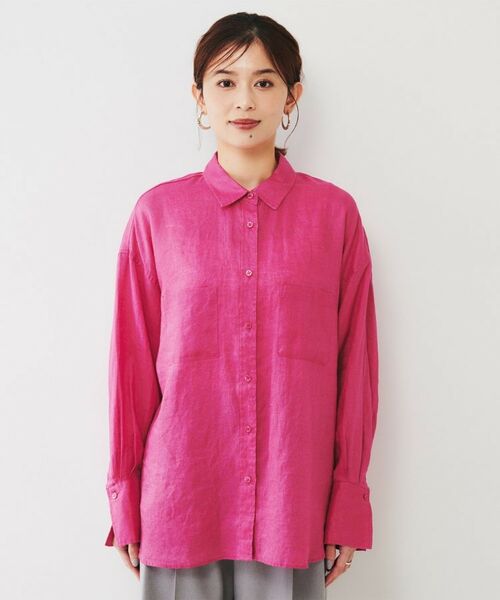 UNTITLED / アンタイトル シャツ・ブラウス | 【麻100/洗える/前開きシャツ】ドライリネンシャツ | 詳細14