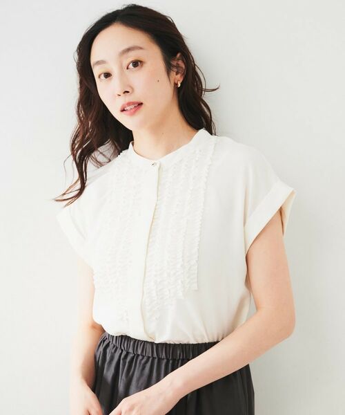 UNTITLED / アンタイトル シャツ・ブラウス | フィブリルフリルブラウス(オフホワイト(003))