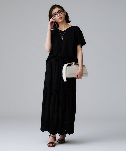 UNTITLED / アンタイトル カットソー | 【接触冷感/洗える】Vネックコットンプルオーバー | 詳細12