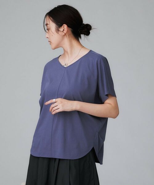 UNTITLED / アンタイトル カットソー | 【接触冷感/洗える】Vネックコットンプルオーバー | 詳細14