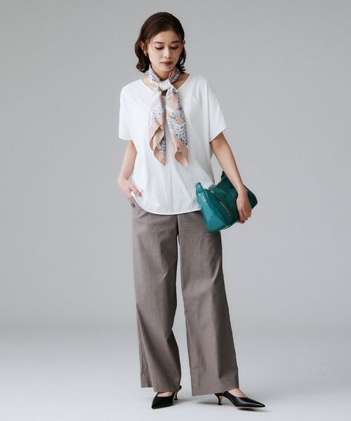 UNTITLED / アンタイトル カットソー | 【接触冷感/洗える】Vネックコットンプルオーバー | 詳細4