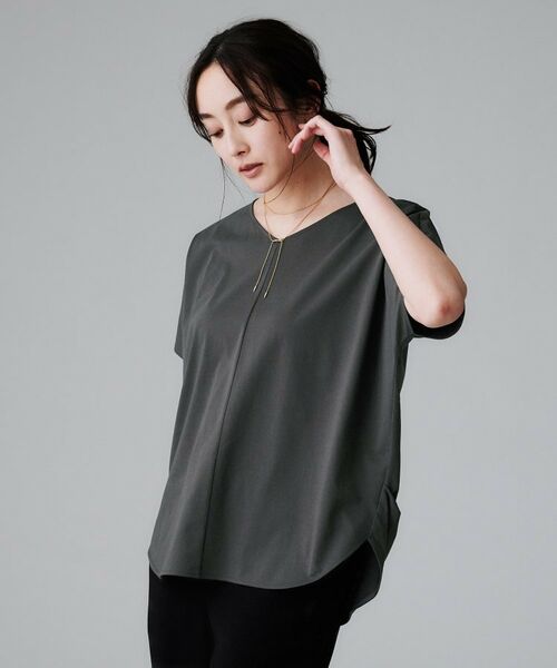 UNTITLED / アンタイトル カットソー | 【接触冷感/洗える】Vネックコットンプルオーバー | 詳細7