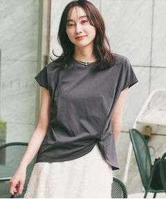 今旬❤アンタイトル UNTITLED 2万円 スクエアネック カットソー ワイン ◇スクエアネックニットプルオーバー （ニット・セーター