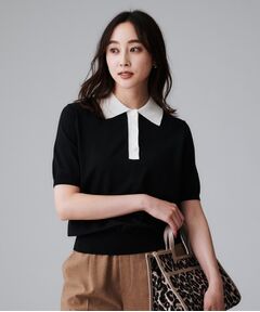 UNTITLED - 【新品タグ付き】UNTITLED アンタイトル　ニット　黒　グレー　リボン　花 ☆新品タグ付 UNTITLED アンタイトル ニットブラウス『2
