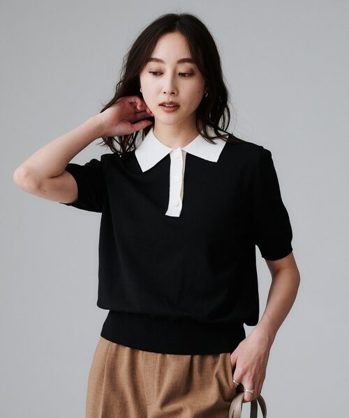 UNTITLED / アンタイトル ニット・セーター | 【秋のトレンド/きれいめ】5分袖ポロニット | 詳細10