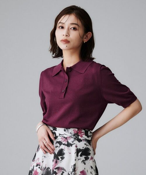 UNTITLED / アンタイトル ニット・セーター | 【秋のトレンド/きれいめ】5分袖ポロニット | 詳細2