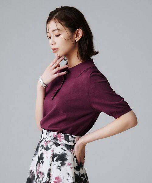 UNTITLED / アンタイトル ニット・セーター | 【秋のトレンド/きれいめ】5分袖ポロニット | 詳細3