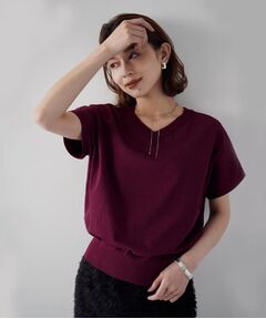 UNTITLED / アンタイトル ニット・セーター | 【初秋のきれいめトップス/前後2WAY】ネックプルオーバーニット