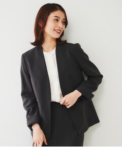 UNTITLED / アンタイトル ノーカラージャケット | 【通勤スーツ】ライトウェイト カラーレスジャケット