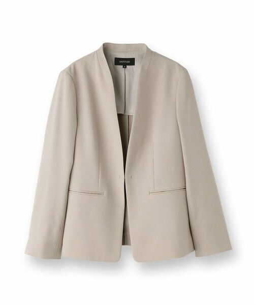 UNTITLED / アンタイトル ノーカラージャケット | 【通勤スーツ】ライトウェイト カラーレスジャケット | 詳細1