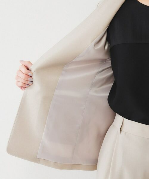 UNTITLED / アンタイトル ノーカラージャケット | 【通勤スーツ】ライトウェイト カラーレスジャケット | 詳細18