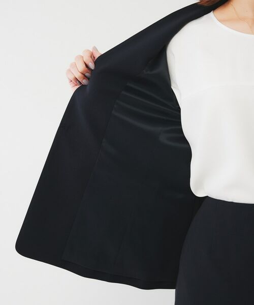 UNTITLED / アンタイトル ノーカラージャケット | 【通勤スーツ】ライトウェイト カラーレスジャケット | 詳細24