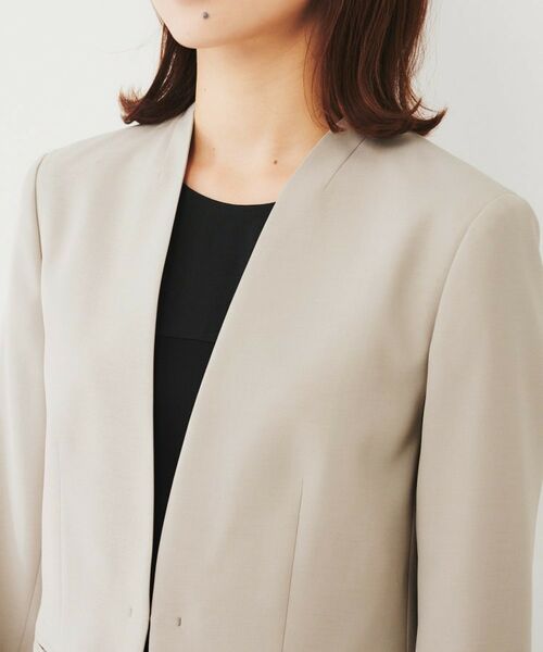 UNTITLED / アンタイトル ノーカラージャケット | 【通勤スーツ】ライトウェイト カラーレスジャケット | 詳細29