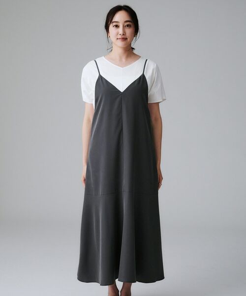 UNTITLED / アンタイトル ワンピース | 【洗える/肩紐調節可能】パウダーキャミワンピース | 詳細10