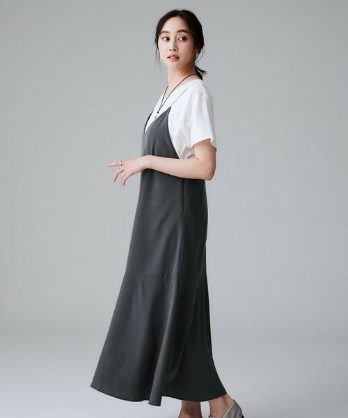 UNTITLED / アンタイトル ワンピース | 【洗える/肩紐調節可能】パウダーキャミワンピース | 詳細2