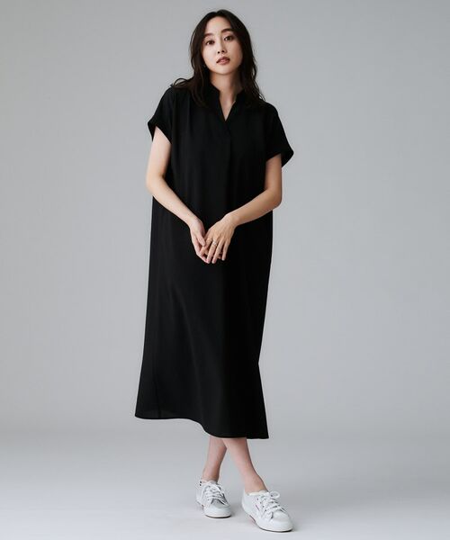 UNTITLED / アンタイトル ミニ丈・ひざ丈ワンピース | 【オンオフ両用/はっ水】リラククールワンピース | 詳細12
