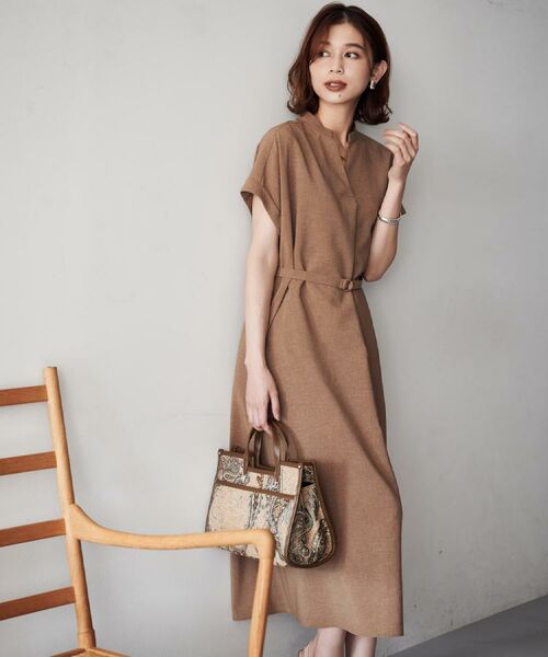 UNTITLED / アンタイトル ミニ丈・ひざ丈ワンピース | 【オンオフ両用/はっ水】リラククールワンピース | 詳細15