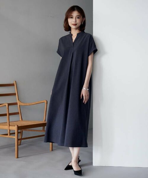 UNTITLED / アンタイトル ミニ丈・ひざ丈ワンピース | 【オンオフ両用/はっ水】リラククールワンピース | 詳細2